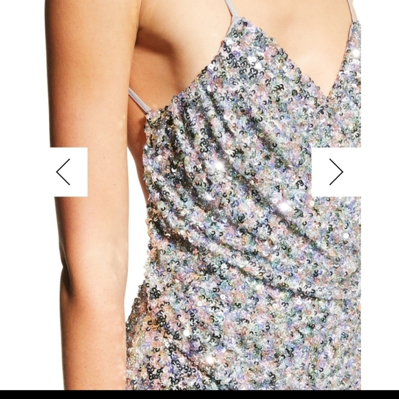 ONE33 sequin wrap mini dress size 0 - Picture 4 of 10